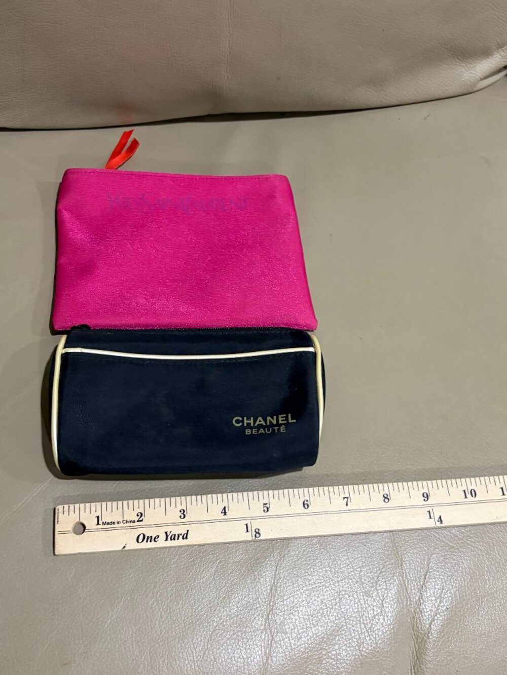 Cosmetic mini pouches (Channel Beaute, Yve Saint Laurent)